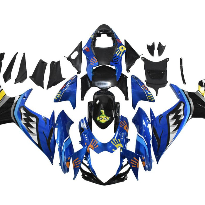 NT Aftermarket Injection ABS Plastic Fairing Fit for GSXR 600/750 2011-2024 Blue Shark N068
