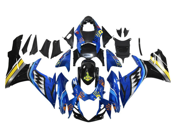 NT Aftermarket Injection ABS Plastic Fairing Fit for GSXR 600/750 2011-2024 Blue Shark N068