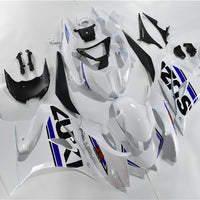 NT Aftermarket Injection ABS Plastic Fairing Fit for GSXR 1000 2017-2025 White Blue N002
