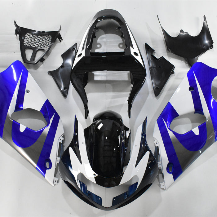 NT Aftermarket Injection ABS Plastic Fairing Fit for GSXR 1000 2000-2002 Black White Blue N007