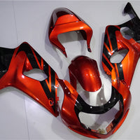 NT Aftermarket Injection ABS Plastic Fairing Fit for GSXR 1000 2000-2002 Orange Black N006