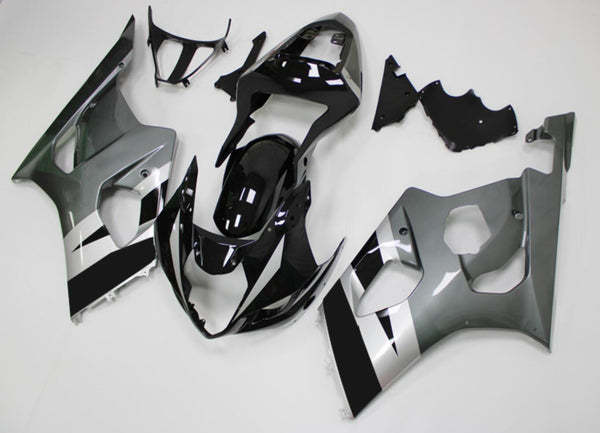 NT Aftermarket Injection ABS Plastic Fairing Fit for GSXR 1000 2003-2004 Black Gray N004