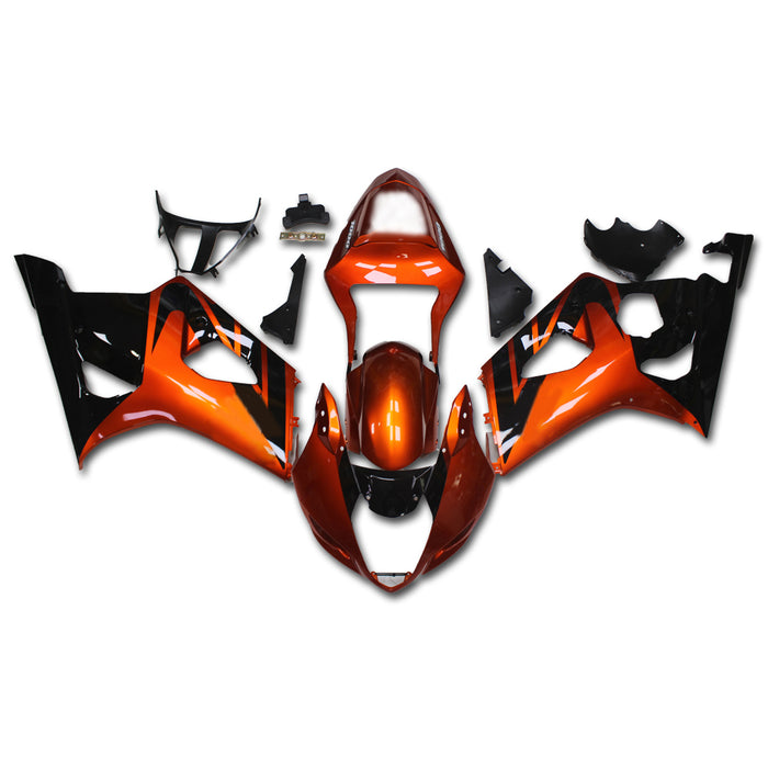 NT Aftermarket Injection ABS Plastic Fairing Fit for GSXR 1000 2003-2004 Orange Black N006