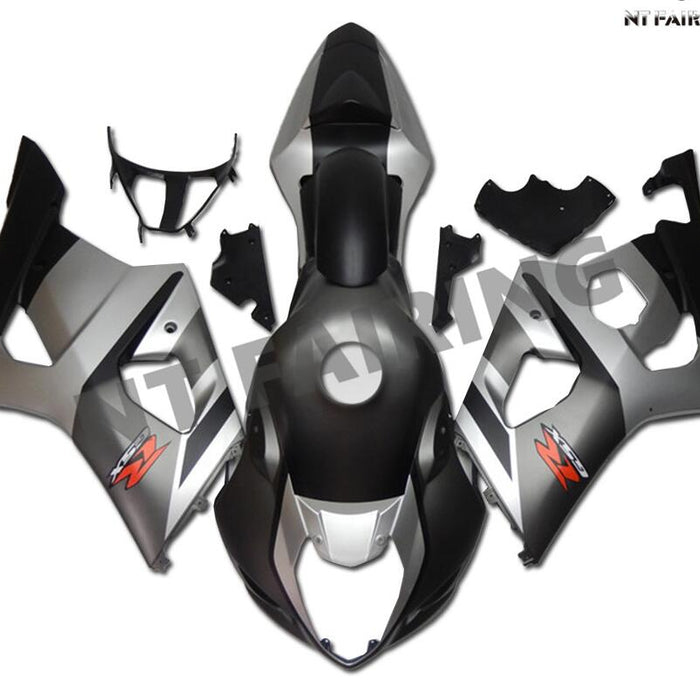 NT Aftermarket Injection ABS Plastic Fairing Fit for GSXR 1000 2003-2004 Matte Black Gray N002