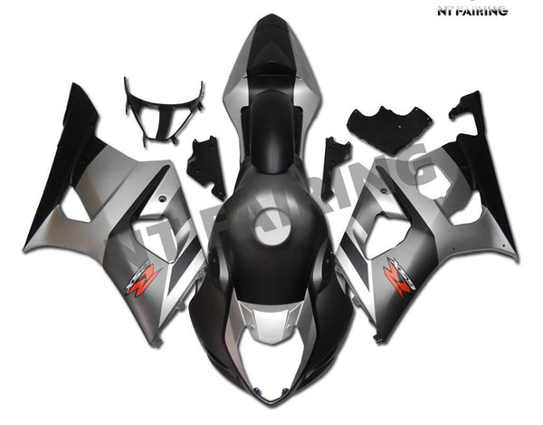 NT Aftermarket Injection ABS Plastic Fairing Fit for GSXR 1000 2003-2004 Matte Black Gray N002