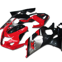 US STOCK NT Aftermarket Injection ABS Plastic Fairing Fit for GSXR 600/750 2004-2005 Red Black N008 Available in CA