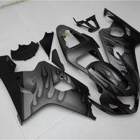 NT Aftermarket Injection ABS Plastic Fairing Fit for GSXR 600/750 2004-2005 Black Gray N015