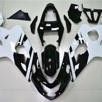 NT Aftermarket Injection ABS Plastic Fairing Fit for GSXR 600/750 2004-2005 White Black N034