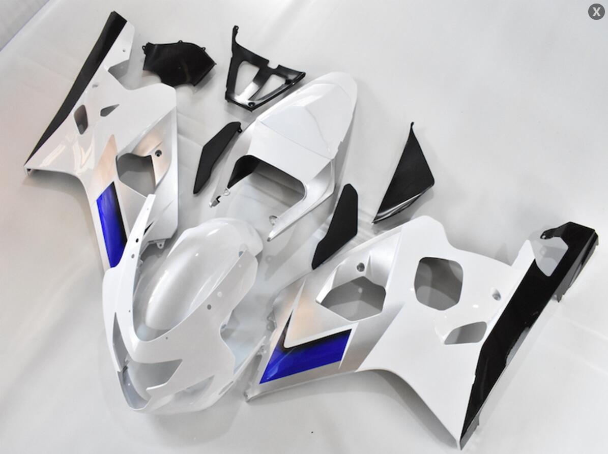NT Fairing Fit for Suzuki 2004-2005 GSXR600/750 N076- White Blue Black | ABS Injection