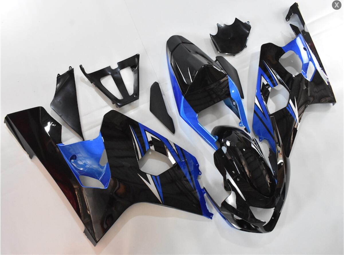 NT Fairing Fit for Suzuki 2004-2005 GSXR600/750 N084- Blue Black | ABS Injection, US Stock