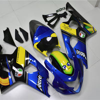 NT Aftermarket Injection ABS Plastic Fairing Fit for GSXR 600/750 2004-2005 Blue Shark N081