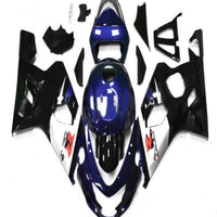 NT Aftermarket Injection ABS Plastic Fairing Fit for GSXR 600/750 2004-2005 Blue Silver N002