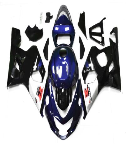 NT Aftermarket Injection ABS Plastic Fairing Fit for GSXR 600/750 2004-2005 Blue Silver N002