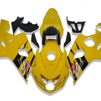 US STOCK NT Aftermarket Injection ABS Plastic Fairing Fit for GSXR 600/750 2004-2005 Yellow Black N013 Available in CA