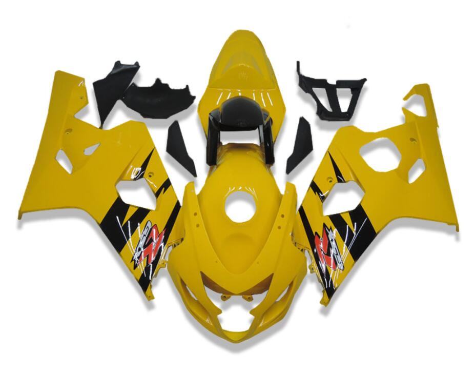 NT Fairing Fit for Suzuki 2004-2005 GSXR600/750 N013- Yellow Black | ABS Injection, US Stock