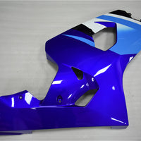US STOCK NT Aftermarket Injection ABS Plastic Fairing Fit for GSXR 600/750 2004-2005 Blue White N024 Available in CA