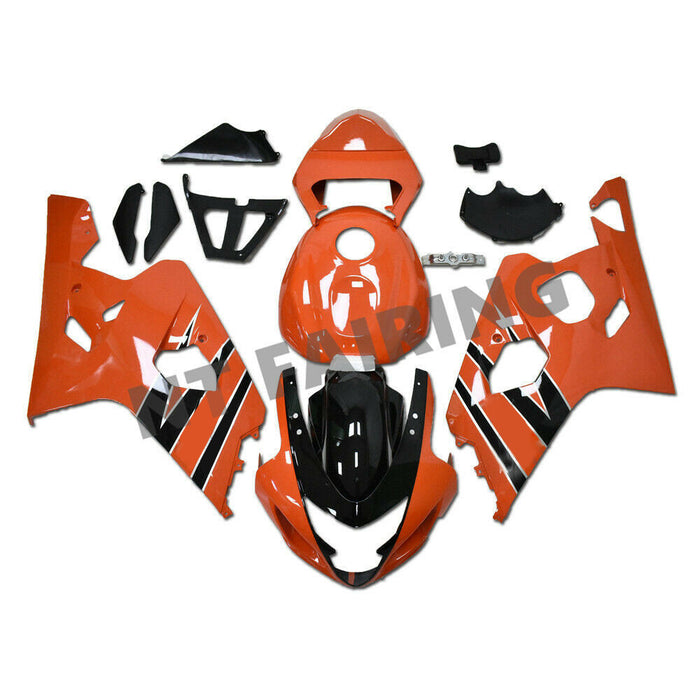 NT Aftermarket Injection ABS Plastic Fairing Fit for GSXR 600/750 2004-2005 Orange Black N064