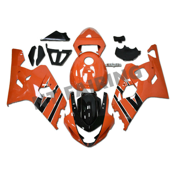 NT Aftermarket Injection ABS Plastic Fairing Fit for GSXR 600/750 2004-2005 Orange Black N064