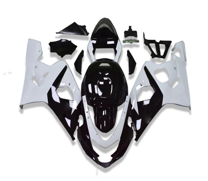 NT Fairing Fit for Suzuki 2004-2005 GSXR600/750 N082- Black White | ABS Injection