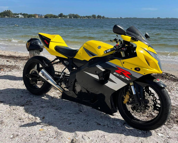NT Aftermarket Injection ABS Plastic Fairing Fit for GSXR 600/750 2004-2005 Yellow Black Silver N0429