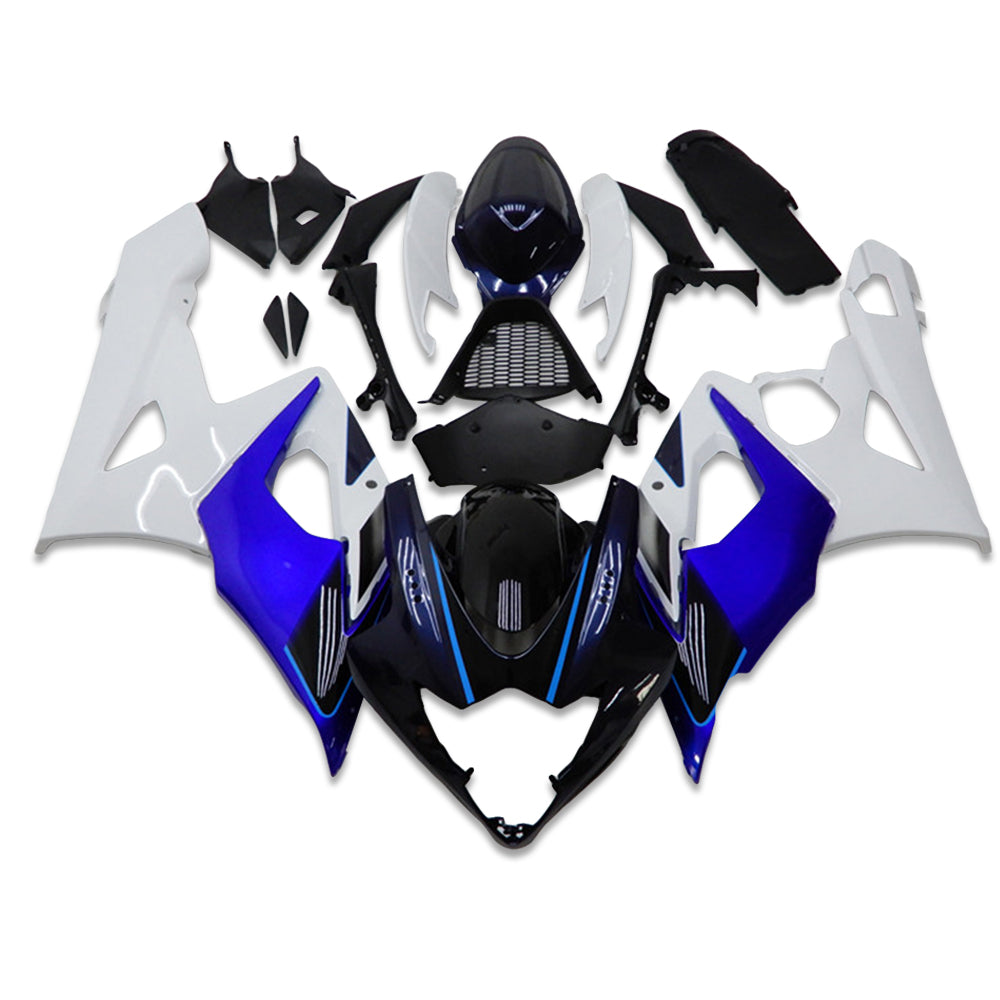 NT Fairing Fit for Suzuki 2005-2006 GSXR 1000 N001- Blue White | ABS Injection, US Stock