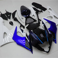 US STOCK NT Aftermarket Injection ABS Plastic Fairing Fit for GSXR 1000 2005-2006 Blue White N001 Available in TX