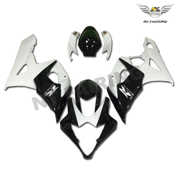 NT Aftermarket Injection ABS Plastic Fairing Fit for GSXR 1000 2005-2006 Black White N014