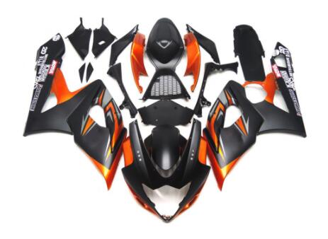 NT Aftermarket Injection ABS Plastic Fairing Fit for GSXR 1000 2005-2006 Black Orange N063
