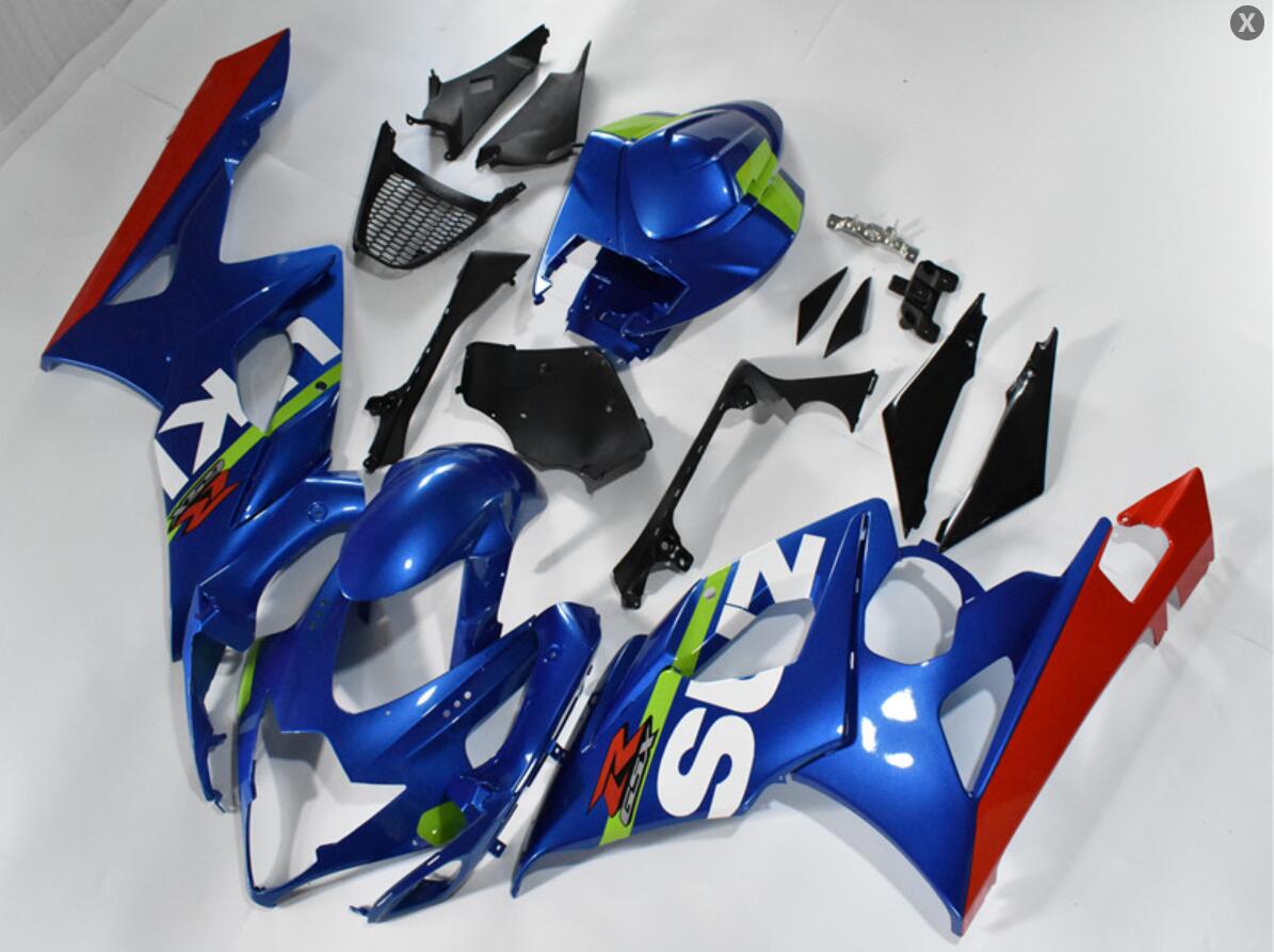 NT Fairing Fit for Suzuki 2005-2006 GSXR 1000 N072- Blue White Red | ABS Injection, US Stock