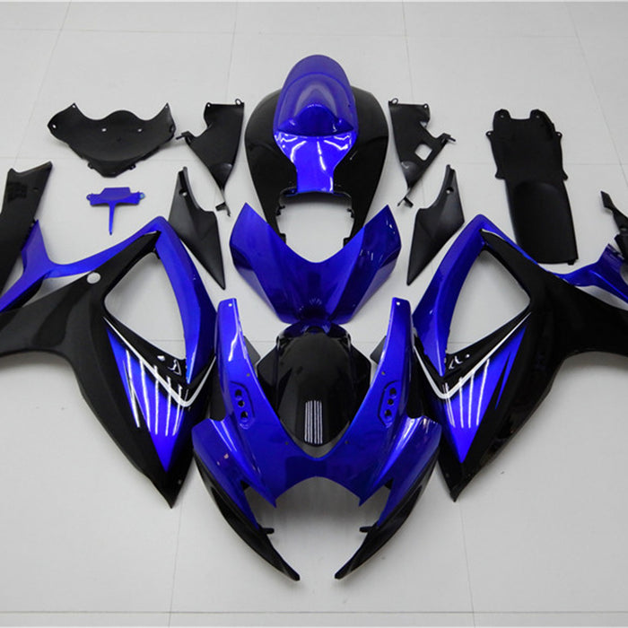NT Aftermarket Injection ABS Plastic Fairing Kit Fit for GSXR 600/750 2006 2007 Blue Black N001