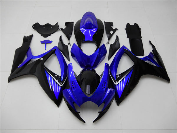 NT Aftermarket Injection ABS Plastic Fairing Kit Fit for GSXR 600/750 2006 2007 Blue Black N001