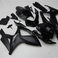 NT Aftermarket Injection ABS Plastic Fairing Fit for GSXR 600/750 2006-2007 Glossy Matte Black N004