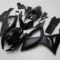NT Aftermarket Injection ABS Plastic Fairing Fit for GSXR 600/750 2006-2007 Glossy Matte Black N004