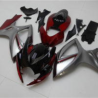 US STOCK NT Aftermarket Injection ABS Plastic Fairing Fit for GSXR 600/750 2006-2007 Red Gray N006 Available in TX