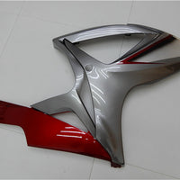 US STOCK NT Aftermarket Injection ABS Plastic Fairing Fit for GSXR 600/750 2006-2007 Red Gray N006 Available in TX