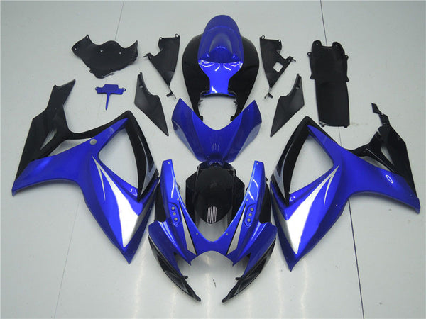 NT Injection Mold Plastic Bodywork Fairing Fit for 2006 2007 GSXR 600 750 Blue Black N018