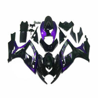 US STOCK NT Aftermarket Injection ABS Plastic Fairing Kit Fit for GSXR 600/750 2006 2007 Purple Black N114 Available in CA