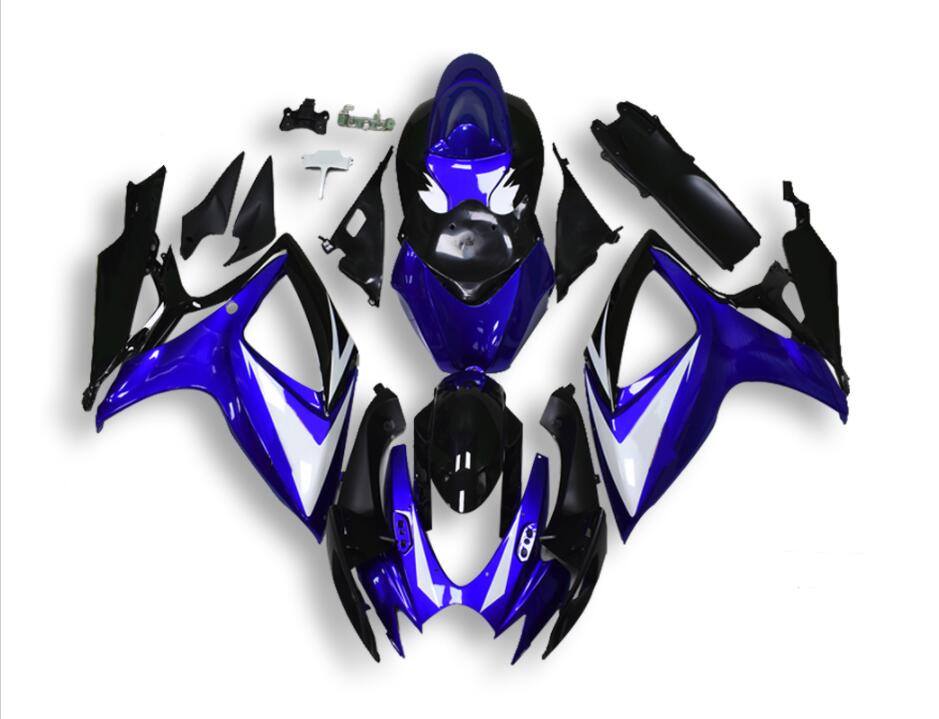 NT Fairing Fit for Suzuki 2006-2007 GSXR600/750 N118- Blue Silver Black | ABS Injection