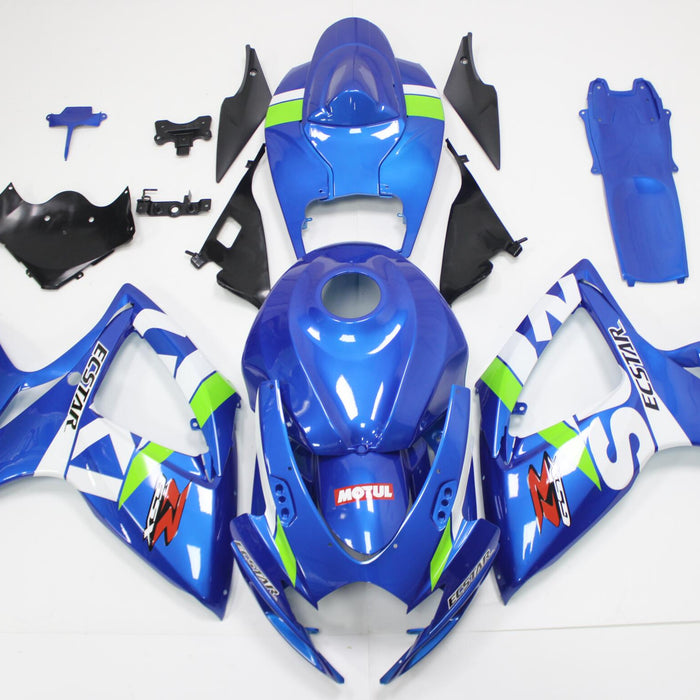 NT Aftermarket Injection ABS Plastic Fairing Kit Fit for GSXR 600/750 2006 2007 Blue White Green N126