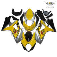 US STOCK NT Aftermarket Injection ABS Plastic Fairing Fit for GSXR 1000 2007-2008 Yellow Silver Black N007 Available in TX
