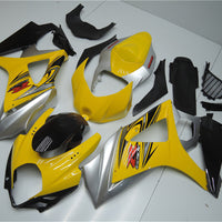 US STOCK NT Aftermarket Injection ABS Plastic Fairing Fit for GSXR 1000 2007-2008 Yellow Silver Black N007 Available in TX
