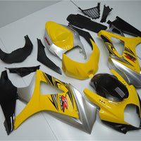 US STOCK NT Aftermarket Injection ABS Plastic Fairing Fit for GSXR 1000 2007-2008 Yellow Silver Black N007 Available in TX