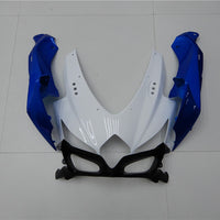 US STOCK NT Aftermarket Injection ABS Plastic Fairing Fit for GSXR 600/750 2008-2010 White Blue N004 Available in TX