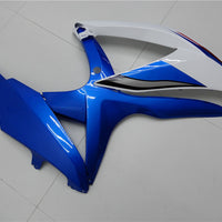 US STOCK NT Aftermarket Injection ABS Plastic Fairing Fit for GSXR 600/750 2008-2010 White Blue N004 Available in TX