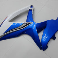 US STOCK NT Aftermarket Injection ABS Plastic Fairing Fit for GSXR 600/750 2008-2010 White Blue N004 Available in TX