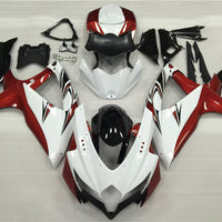 US STOCK NT Aftermarket Injection ABS Plastic Fairing Fit for GSXR 600/750 2008-2010 White Red Black N011 Available in TX