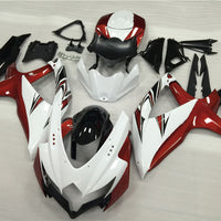 US STOCK NT Aftermarket Injection ABS Plastic Fairing Fit for GSXR 600/750 2008-2010 White Red Black N011 Available in TX