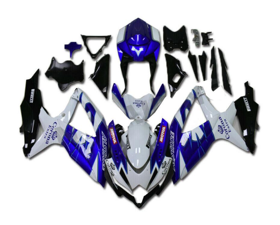 NT Fairing Fit for Suzuki 2008-2010 GSXR600/750 N072- Blue White | ABS Injection, US Stock