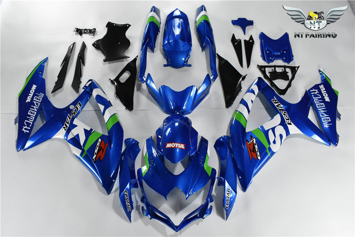 NT Aftermarket Injection ABS Plastic Fairing Fit for GSXR 600/750 2008-2010 Blue White Green N093