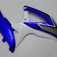 US STOCK NT Aftermarket Injection ABS Plastic Fairing Fit for GSXR 600/750 2008-2010 White Blue N007 Available in CA